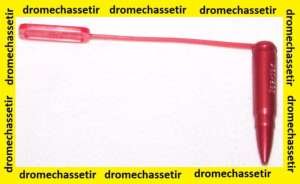 Douille aluminium avec drapeau de sureté rouge , calibre 7,69x39