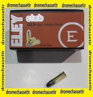 boite de 50 cartouche cal 22lr, Eley Club, round nose 40 grains