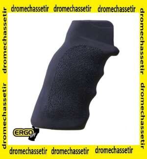 Poignée Ergo Grip deluxe Flat top tactical, revetement catouchouc Noir