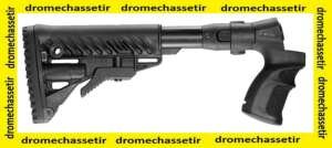 Crosse Tactical pliante et retractable, FAB DEFENSE, pour Mossberg 500, noir