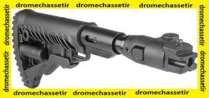 Crosse pliante Fab Defense avec amortisseur de recul pour AK47, Noir