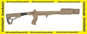 Crosse Tactique Fab Defense pour SKS, pliante avec garde main picatinny, FDE