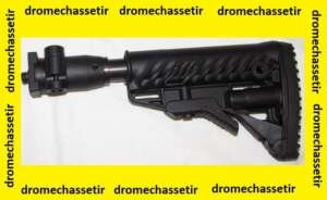 Crosse Tactique pliante , avec absorbeur de recul et retractable 5 positions pour fusil d'assaut VZ-58, noir