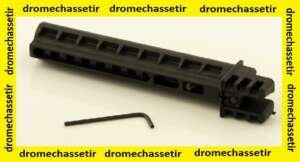 Tube polymère pour AK 47, avec 8 positions de reglage, Fab Defense, noir