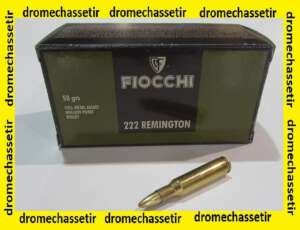 1 boite de 50 Cartouches Fiocchi, calibre 222 Remington 50 grains FMJ HP