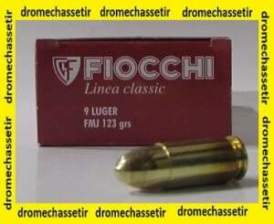 boite 50 cartouches Fiocchi, 9x19 Luger , 123 Grains FMJ