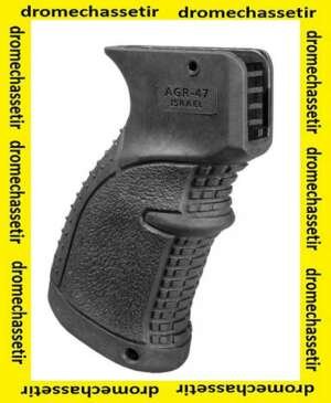 Poignée Pistolet Caoutchoutée Fab Defense, pour AK47 et AK 74, Noir
