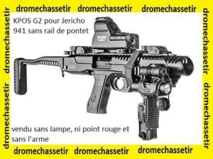 Kit conversion Crosse tactical FAB DEFENSE KPOS G2 crosse squelette pliante, jericho 941 sans rail