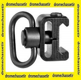 grenadiere quick detach avec support pour rail picatinny, noir