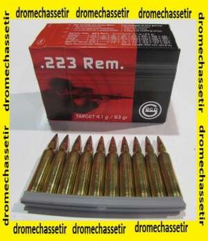 Boite de 50 cartouches Geco, cal 223 Remington, 63 grains FMJ