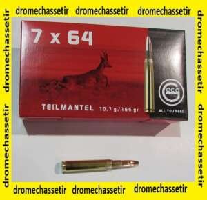 1 boite de 20 cartouches Geco, teilmantel (demi-blindée), 165 grains, calibre 7x64