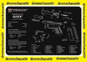 Tapis de nettoyage neoprene decor Pistolet GLOCK 42-43
