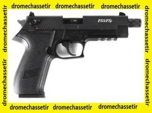 Pistolet GSG Firefly, cal 22lr, canon fileté, noir