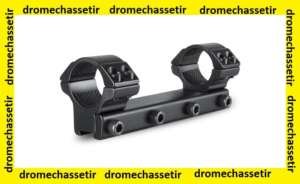 Montage monobloc Hawke, rail 9-11mm, diametre 25,4mm, 4 vis de serrage et 1 anti recul, 22104