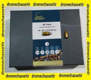 boite de 500 ogives H&N High Speed Round Nose, 30M1, 110 grains