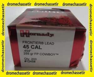 BOITE DE 200 OGIVES HORNADY 45 .454 255GR FP COWBOY 12458