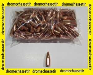 sachet de 100 ogives Hornady cal 22 (0.224), 53 grains HP, ref 2250