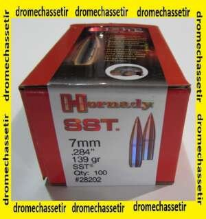 boite de 100 ogives Hornady, cal 7mm (0.284), SST 139 Grains, ref 28202