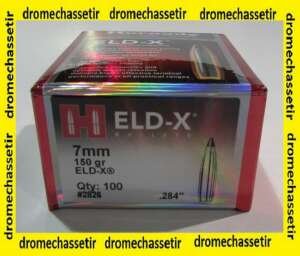 Boite de 100 Ogives Hornady 7mm, ELD-X, 150 grains, ref 2628