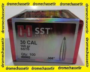 Boite de 100 ogives Hornady, cal 0.308",SST , 165 grains, ref 30452