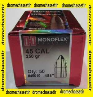 boite de 50 ogives Hornady Monoflex 250 grains, cal 458, ref 45010