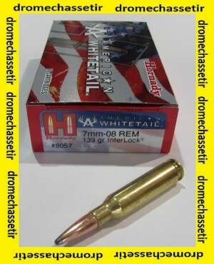 1 Boite de 20 Cartouches Hornady, calibre 7-08 Remington, 139 grains Interlock