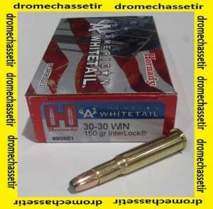 boite 20 cartouches Hornady, 30-30 Winchester , 150 grains Interlock