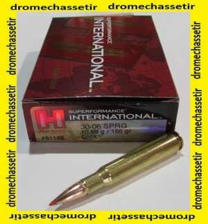 1 Boite de 20 Cartouches Hornady Superformance International, calibre 30-06, 165 grains GMX