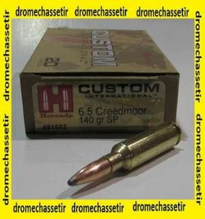 boite 20 cartouches Hornady custom, 6,5 creedmoor, 140 grains SP, ref 81502