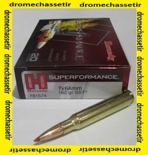 boite de 20 cartouches Hornady, 7x64 , 162 Grs SST
