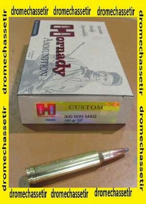 1 boite de 20 cartouches de calibre 300 Winchester Magnum, Hornady Interlock, 180grs, ref82044
