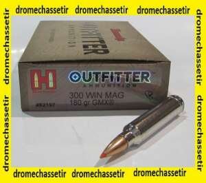 boite 20 cartouches Hornady, cal 300 win mag, outfitter 180 grains, GMX, ref 82197