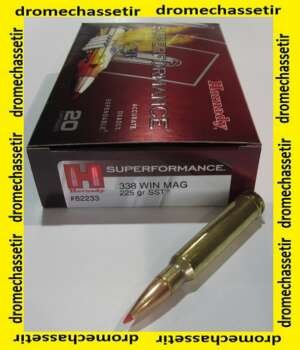 1 boite de 20 cartouches Hornady 338 Winchester Magnum, SST 225 grains