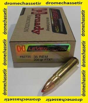 1 boite de 20 cartouches Hornady Lever Evolution, calibre 35 Remington, FTX 200 Grs