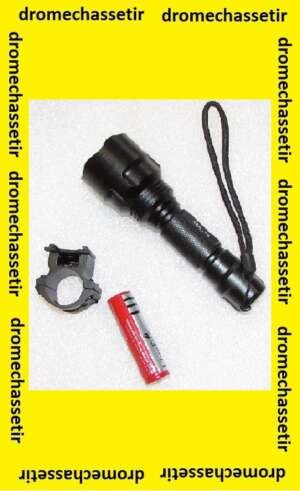 Kit lampe a led 2000 Lumens, avec anneau de fixation rapide sur rail picatinny