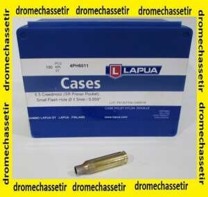 Boite de 100 douilles laiton, cal 6,5 creedmoor, LAPUA, small rifle