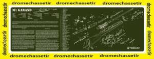 Tapis de nettoyage neoprene decor M1 Garand, OD Green