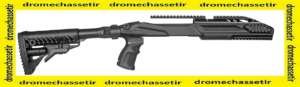 Crosse Pliante FAB DEFENSE pour Ruger 10/22 avec garde main 4 rails picatinny , noir