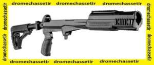 Crosse Tactique Fab Defense pour SKS, pliante avec garde main picatinny, noir