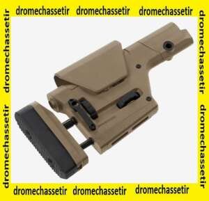 Crosse Magpul PRS, gen 3, appuie joue, talon reglable FDE