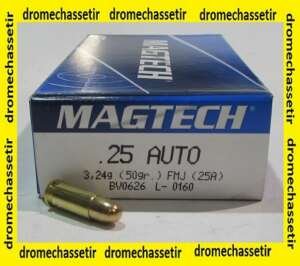 boite 50 cartouches Magtech, cal 25 ACP, FMJ 50 grains