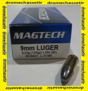 Boite 50 cartouches Magtech, 9x19, ogives plomb LRN 124 grains