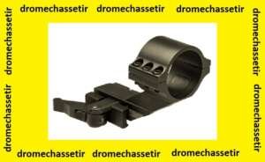 Anneau tactique de 30mm de diametre, deporté avec serrage rapide a levier, pour rail picatinny et weaver de 21mm