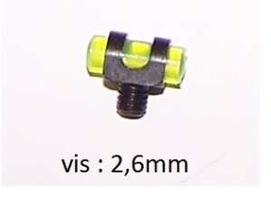 Mire vert fluo pour fusil avec vis de diametre de 2,6mm