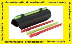 Mire clipsable sur canon lisse de fusil calibre 12,16 et 20, mire 4 couleurs