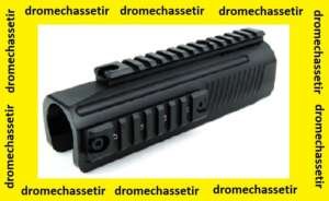 Pompe pour fusil remington 870, tout en aluminium , avec 3 rails picatinny, noir