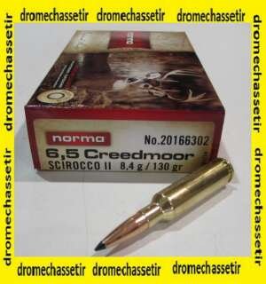 Boite de 20 cartouches Norma , cal 6,5 CreedMoor Swift Scirocco , 130 grains