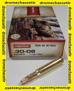 1 boite de 20 cartouches Norma, calibre 30-06 , Pointe Plastique 180 grains,