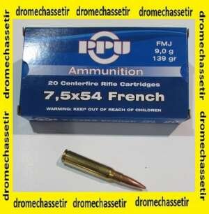 1 boite de 20 cartouche Partizan calibre 7,5x54 French Mas, FMJ 139 grains