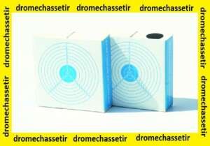 boite de 1000 pastilles autocollante blanche, diametre 19mm
